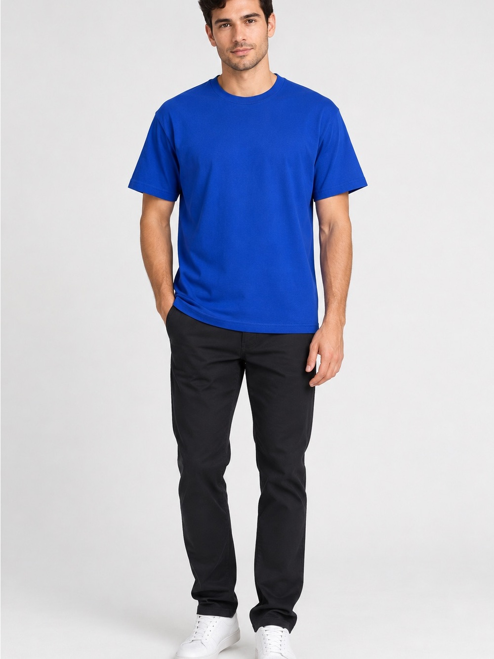 Hanes Men's Short-Sleeve Crewneck T-Shirt in Royal Blue